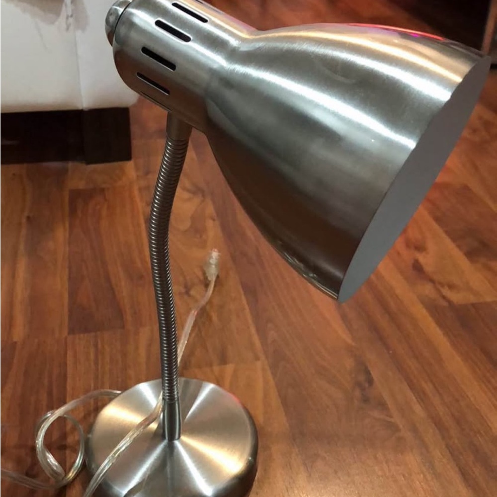 Sleek Silver Desk Lamp